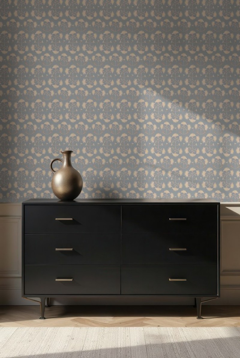 Picture of Väriyhdistelmä Geometric Flower in Grey - 1032701-01 - 04825-01